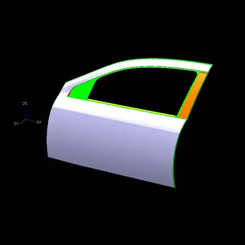 Automotive venstre frontdør ytre panel stempling