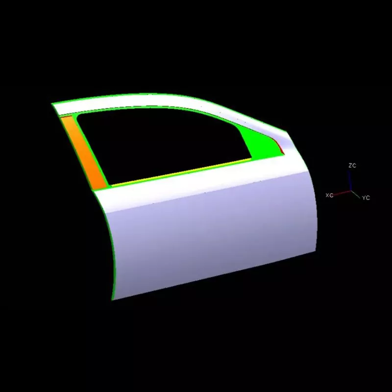 Automotive høyre frontdør ytre panel stempling